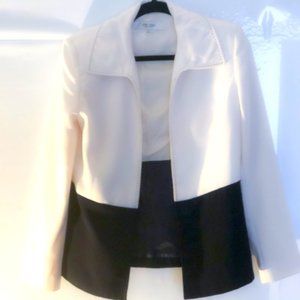White and Black Dress Jacket and Top